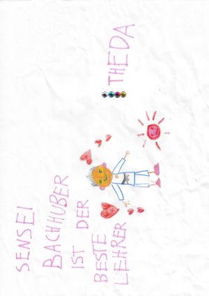 Gemaltes Bild von einem unserer jungen Dojo-Mitglieder